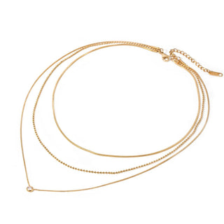 18K Gold - Plated Layered Necklace - A Roese Boutique