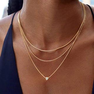 18K Gold - Plated Layered Necklace - A Roese Boutique