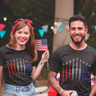 Air Force Flyover Red White And Blue for Adult and Kids T-shirt - A Roese Boutique