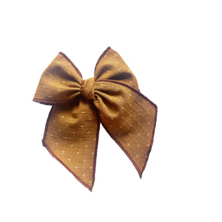 Amber Cross - stitched Elle Bow - A Roese Boutique