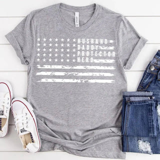 American Dad Flag Patriotic Father's Day T-shirt - A Roese Boutique