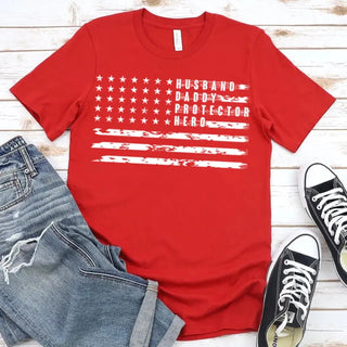 American Dad Flag Patriotic Father's Day T-shirt - A Roese Boutique