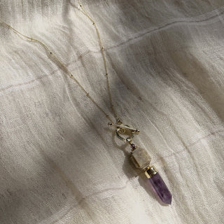 Amethyst Lariat Necklace - A Roese Boutique