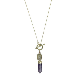 Amethyst Lariat Necklace - A Roese Boutique