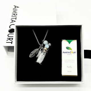 Aquamarine Diffusing Necklace | Energy & Healing | Diffusing on the go - A Roese Boutique