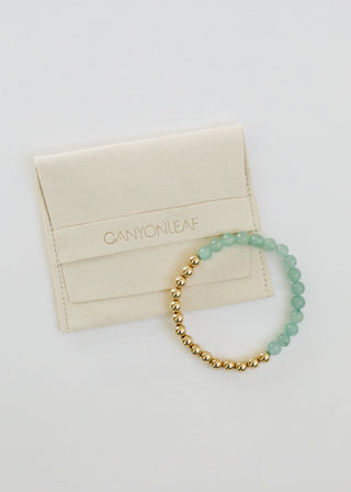 Aventurine Gemstone + 14K Gold Filled || Beaded Stretch Bracelets - A Roese Boutique