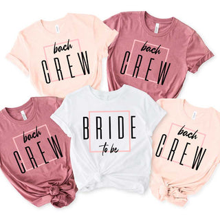 Bach Crew Bride To be Party Bachelorette T-shirt - A Roese Boutique