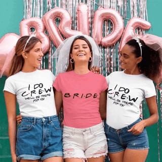 💎 Bachelorette Party Shirts Bride, I Do Crew V - Neck Tee 🍾 - A Roese Boutique