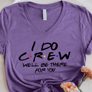 💎 Bachelorette Party Shirts Bride, I Do Crew V - Neck Tee 🍾 - A Roese Boutique