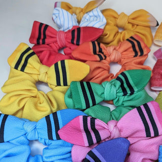 Back to School Bow Scrunchies - A Roese Boutique