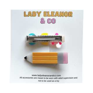 Back to School Icon Hair Clips - A Roese Boutique