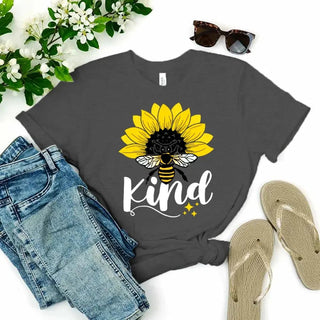 Bee Kind Sunflower - Be Kind Tee - A Roese Boutique
