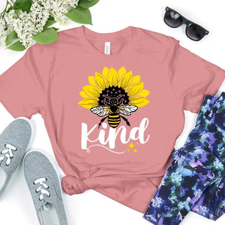Bee Kind Sunflower - Be Kind Tee - A Roese Boutique