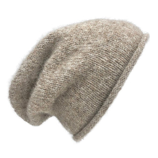 Beige Essential Knit Alpaca Beanie - A Roese Boutique