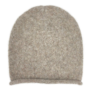 Beige Essential Knit Alpaca Beanie - A Roese Boutique
