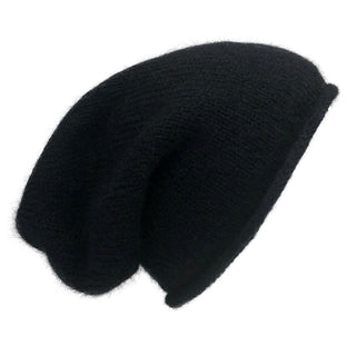Black Essential Knit Alpaca Beanie - A Roese Boutique