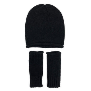 Black Essential Knit Alpaca Beanie - A Roese Boutique