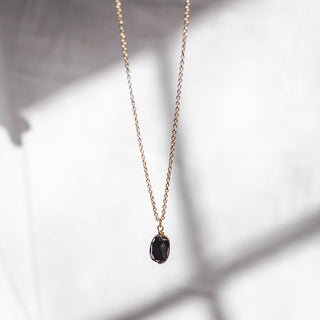 Black Quartz Pendant Necklace - A Roese Boutique