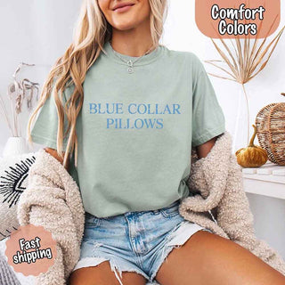 Blue Collar Wife/Girlfriend Comfort Colors Tee – Funny Women’s Shirt - A Roese Boutique