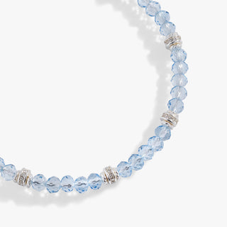 Blue Crystal Beaded Bangle - A Roese Boutique