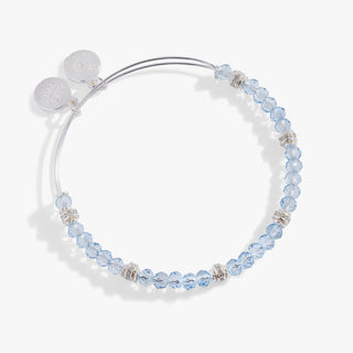 Blue Crystal Beaded Bangle - A Roese Boutique