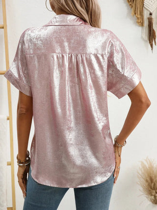 Button Up Short Sleeve Shirt - A Roese Boutique