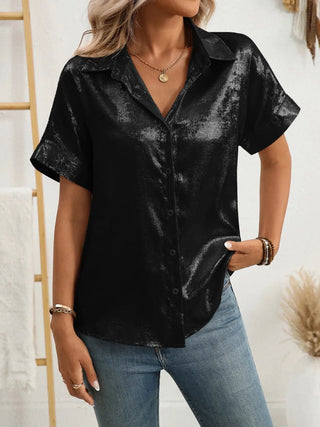 Button Up Short Sleeve Shirt - A Roese Boutique