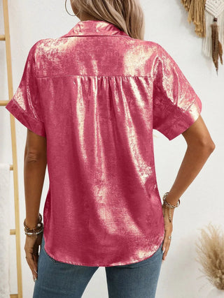 Button Up Short Sleeve Shirt - A Roese Boutique