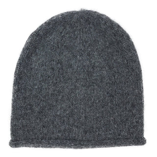 Charcoal Essential Knit Alpaca Beanie - A Roese Boutique