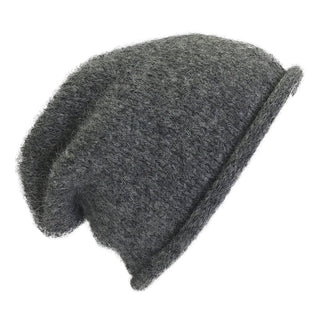Charcoal Essential Knit Alpaca Beanie - A Roese Boutique
