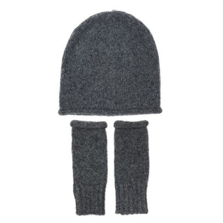 Charcoal Essential Knit Alpaca Beanie - A Roese Boutique