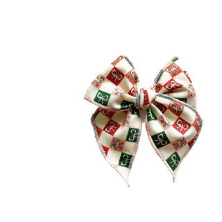 Checkered Holiday Bows Elle Bow - A Roese Boutique