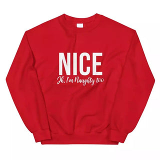 Christmas Naughty & Nice Couples Sweatshirt - A Roese Boutique
