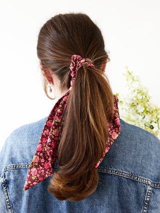 Cottage Rose Scarf Scrunchie - A Roese Boutique