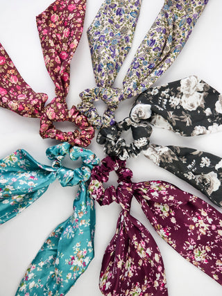 Cottage Rose Scarf Scrunchie - A Roese Boutique