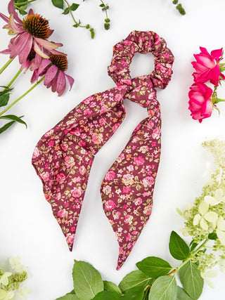 Cottage Rose Scarf Scrunchie - A Roese Boutique