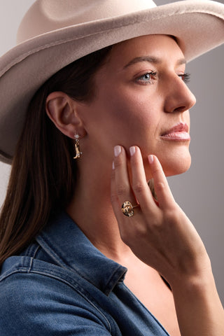 Cowgirl Boot Statement Earring - A Roese Boutique