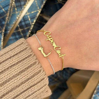 Dainty Cape Cod Script Bracelet - A Roese Boutique