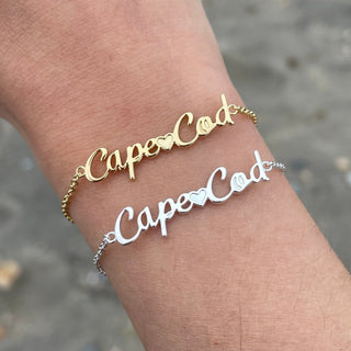 Dainty Cape Cod Script Bracelet - A Roese Boutique