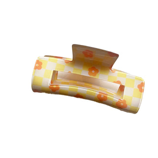 Daisy Checkered Claw Clip - A Roese Boutique