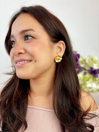 Daisy Statement Stud Earrings - A Roese Boutique