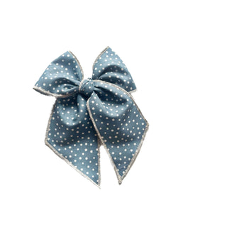 Denim Dots Elle Bow - A Roese Boutique