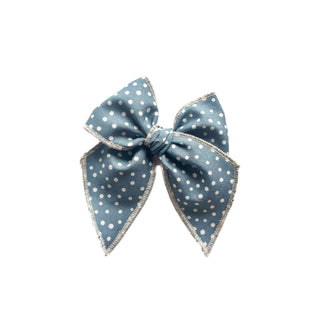 Denim Dots Elle Bow - A Roese Boutique