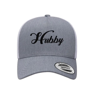 Embroidered Hubby Trucker Hat – Classic Mesh Cap for Wedding or Anniversary - A Roese Boutique
