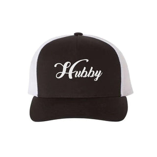 Embroidered Hubby Trucker Hat – Classic Mesh Cap for Wedding or Anniversary - A Roese Boutique