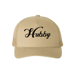 Embroidered Hubby Trucker Hat – Classic Mesh Cap for Wedding or Anniversary - A Roese Boutique