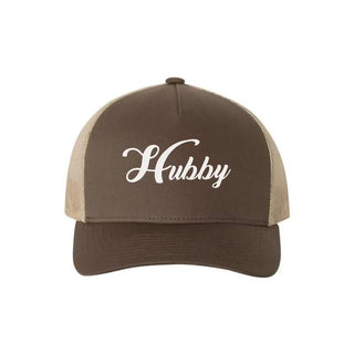 Embroidered Hubby Trucker Hat – Classic Mesh Cap for Wedding or Anniversary - A Roese Boutique