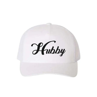 Embroidered Hubby Trucker Hat – Classic Mesh Cap for Wedding or Anniversary - A Roese Boutique