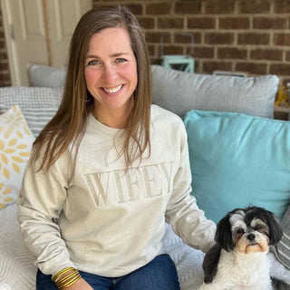 Embroidered “Wifey” Sweatshirt – Cozy Crewneck - A Roese Boutique