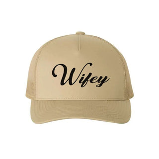 Embroidered Wifey Trucker Hat – Classic Mesh Cap for Wedding or Anniversary - A Roese Boutique